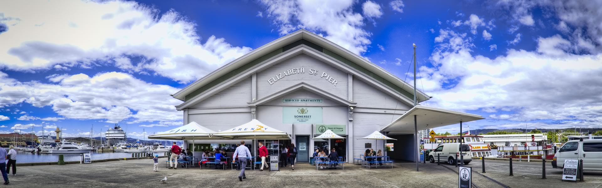 Our location Elizabeth Street Pier on Hobart’s waterfront Fish Frenzy, Hobart Tasmania